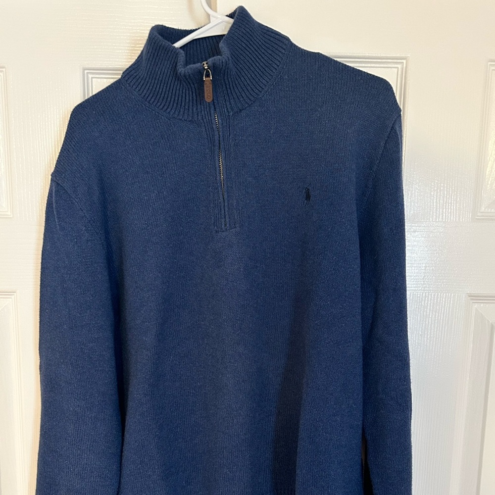 Ralph Lauren Men's Blue Quarter zip Sweater